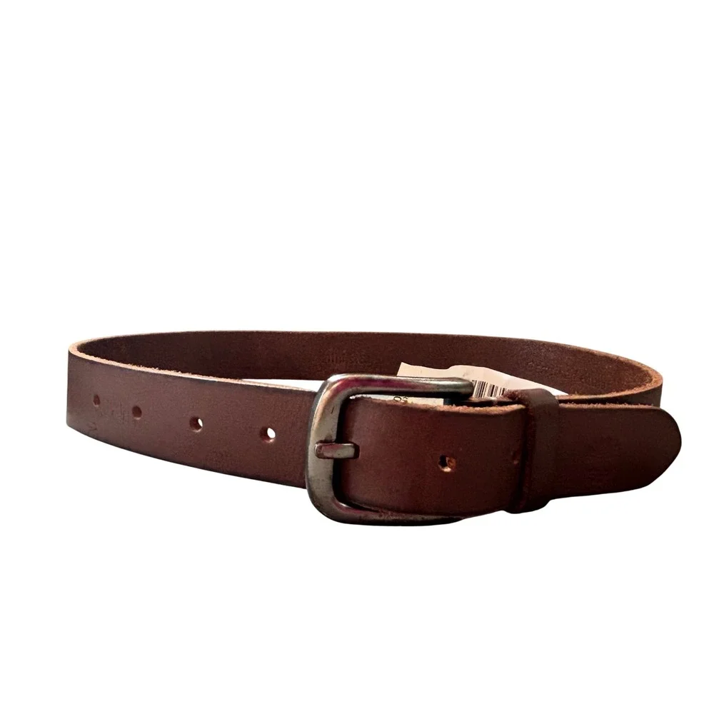 Timberland Boys Brown Genuine Leather Belt Size M 26-28 B78008 NEW NWT